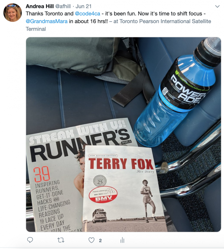 A running book and a runners world magazine